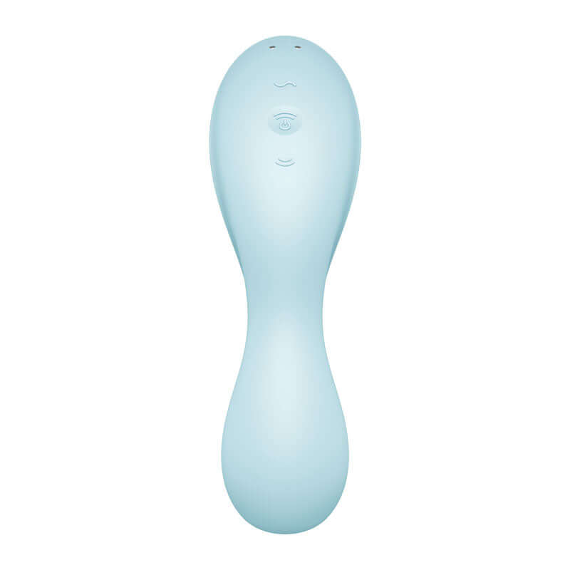 Satisfyer Curvy Trinity 5 - Blue USB Rechargeable Air Pulse Stimulator & Vibrator with App Control